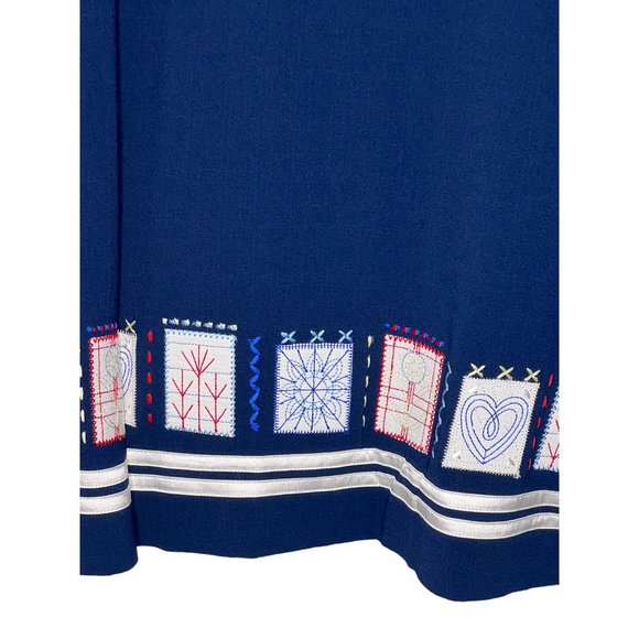 Draper’s & Damons 3X Jacket blouse Button front Embroidered Patchwork long sleev - Picture 9 of 14